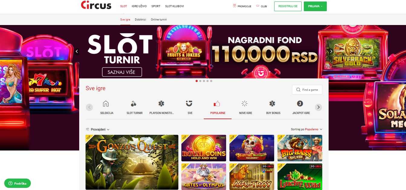 Circus Casino Games, onlinekazino.tv